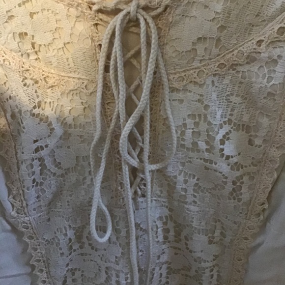 Gunne Sax cream hippy boho wedding dress rare - Picture 5 of 8
